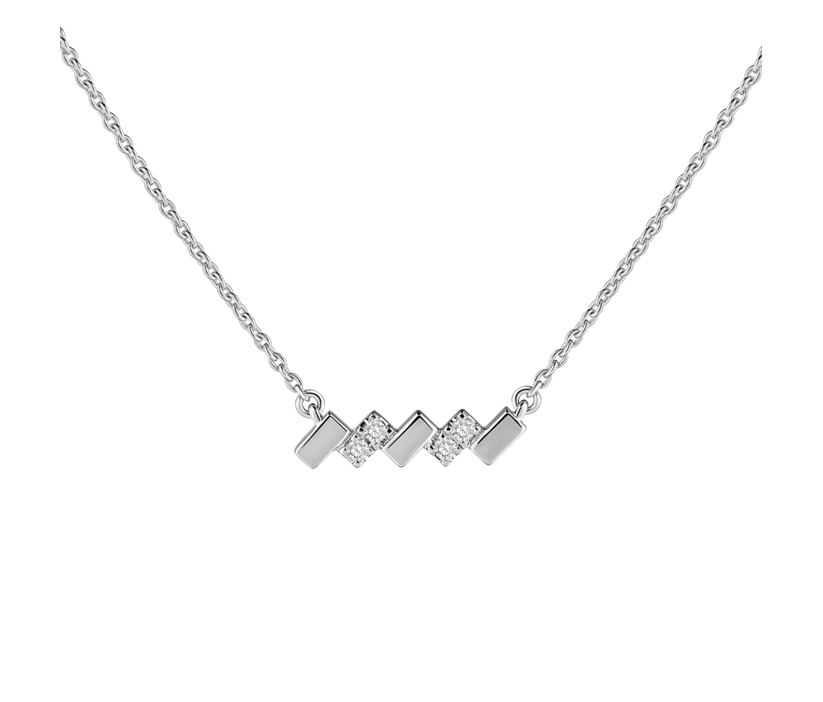 Diamantový náhrdelník Odelia (0,03 ct) z bílého zlata