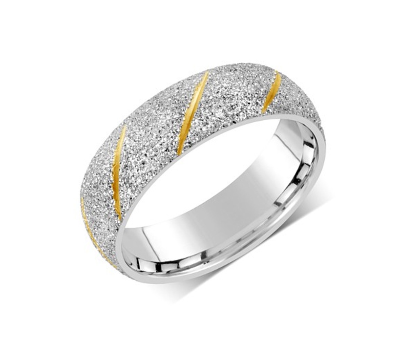 L'AMOUR snubní prsten pro muže i ženy z oceli