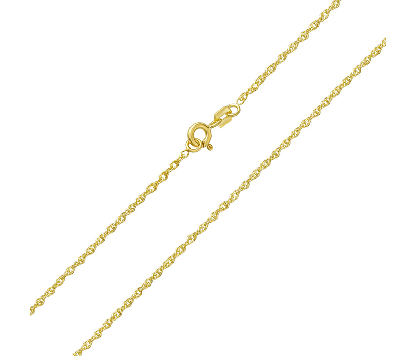 Zlatý náramek Singapur ze žlutého zlata - 1,7 mm