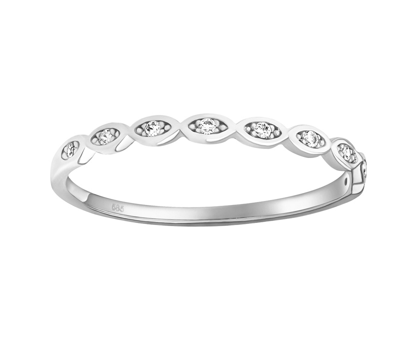 Weißgoldring Celestia mit Brilliance Zirconia