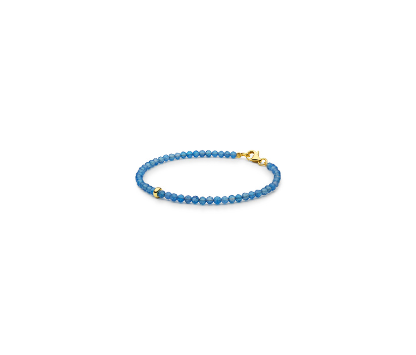 Achat Armband Moonlight aus 925 Silber vergoldet mit Gelbgold