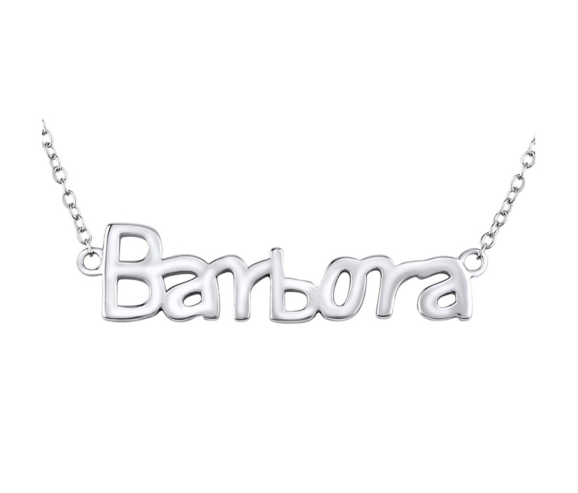 Stříbrný řetízek se jménem Barbora