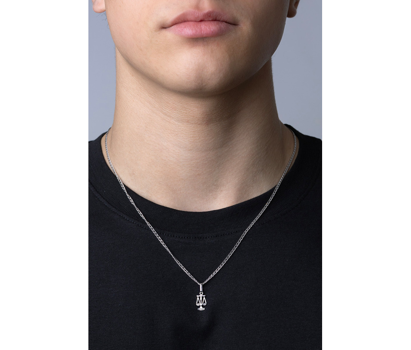 Zlatý prívesok znamenie zverokruhu Váhy z bieleho 14kt zlata