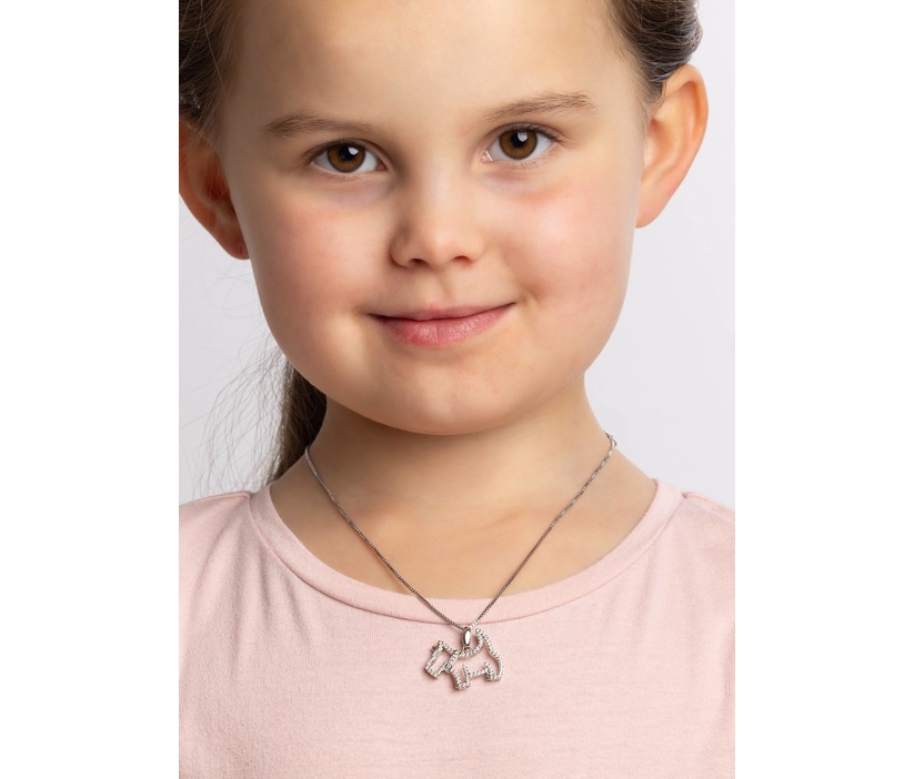 Stříbrný přívěsek Sid ve tvaru psa s Brilliance Zirconia