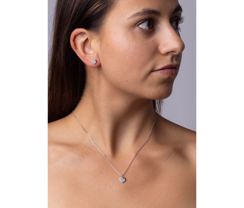 Set regalo di gioielli LOVE in argento per gli innamorati