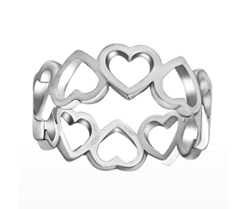 Silberring mit Herzen Coradia 