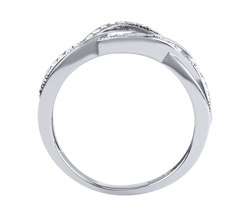 Prsteň ELISA zo striebra s micro zirconia