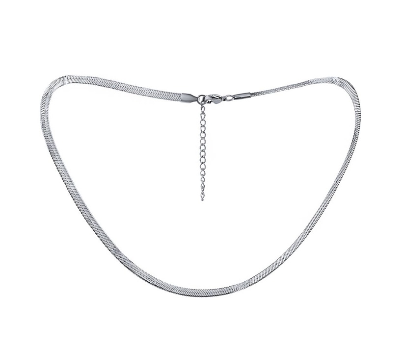 Plochý náhrdelník hádek Valencia 4 mm z chirurgické oceli