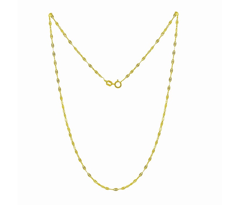 Zlatý řetízek Sunburst se zdobenými očky 2 mm - Y