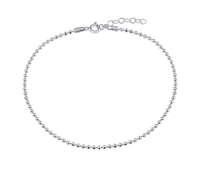 Stříbrný kuličkový náramek diamond cut 2 mm