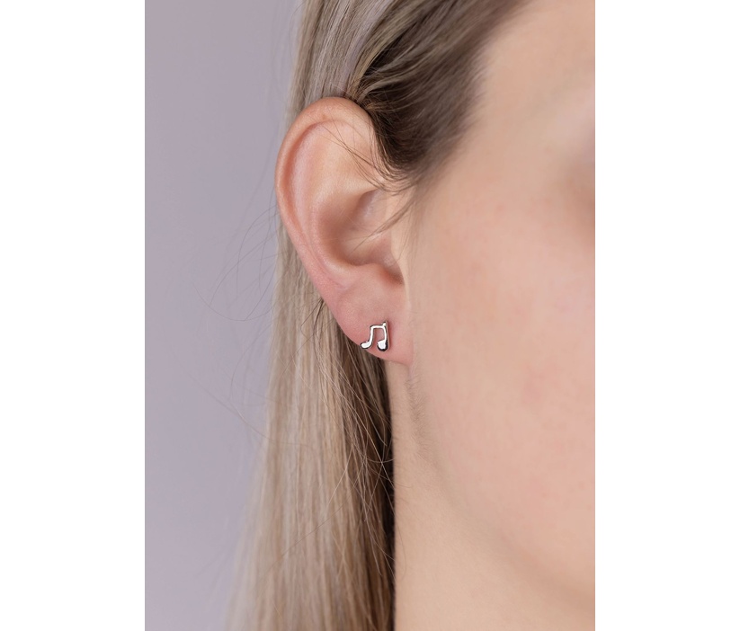 Ohrstecker Musik Noten aus Silber 925 Chopin