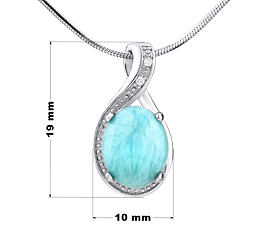 Silberanhänger mit natürlichem Larimar