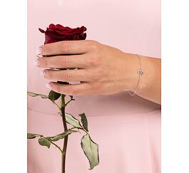 Silberarmband Engel Abda mit klaren Brilliance Zirconia
