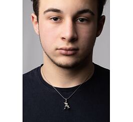 Stříbrný přívěsek hokejista