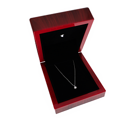 Diamant Halskette (0,19 ct) aus Weißgold 585 Stänglein