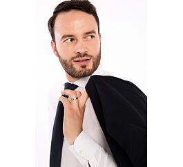 Snubní stříbrný prsten Glowie pozlacený žlutým zlatem