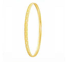 Zlatý náramek Solenne s rytím ze žlutého zlata - 3,8 mm