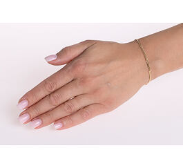 Zlatý náramok Double Rombo zo žltého zlata - 2,2 mm