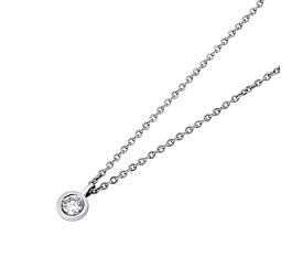 Diamantový náhrdelník Manhattan v bílém zlatě - 0,09 ct